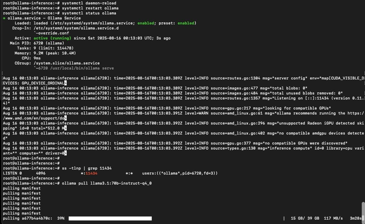 Ollama downloading models for local inference